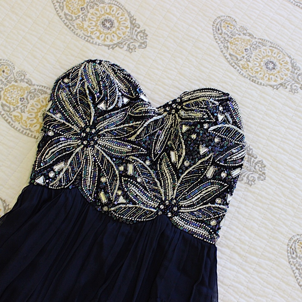 BLUE SEQUIN FORMAL/PROM DRESS